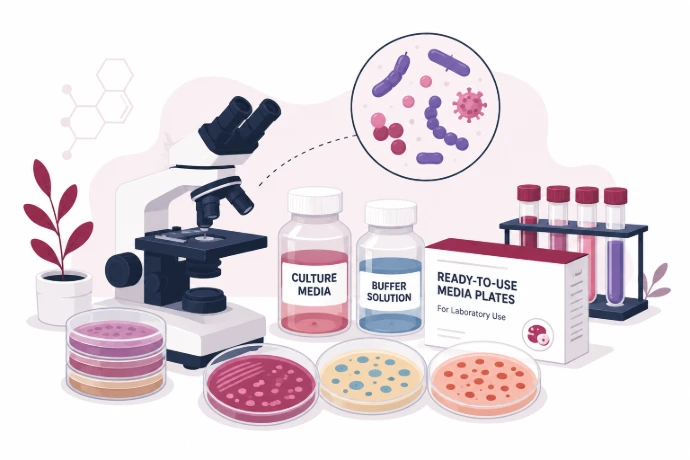 Microbiology products culture media and ready to use agar plates