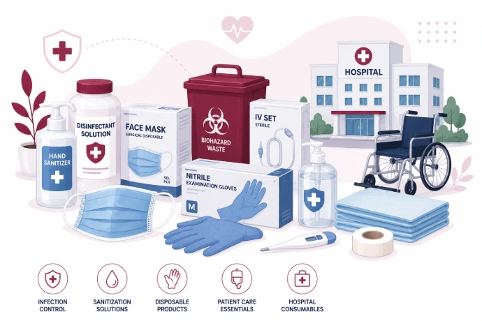 Hospital healthcare supplies infection control and sanitization products